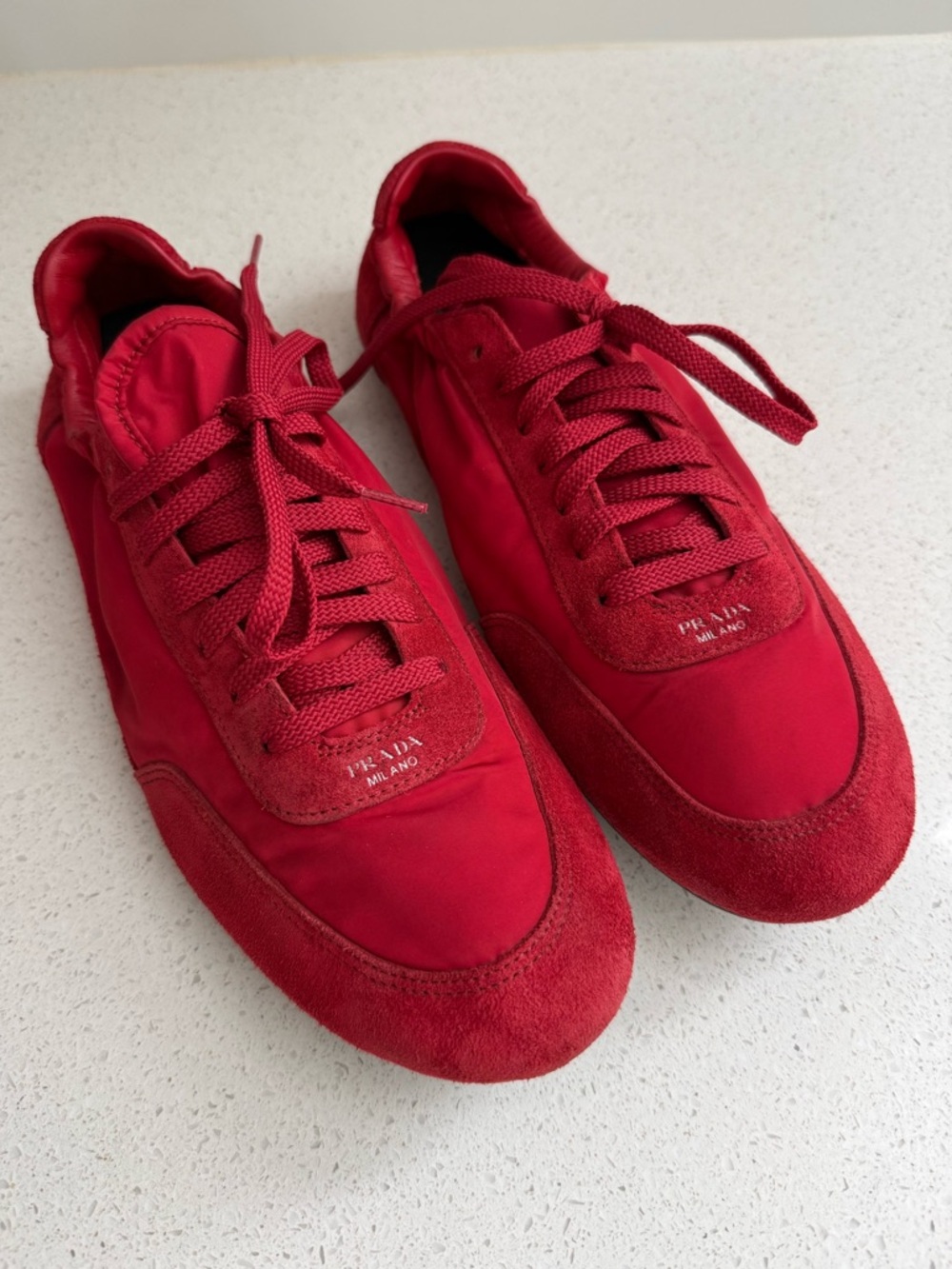 PRADA  Collapse Mixed Media Low Top Sneaker Size UK 7 Men’s US 8 /Women’s 10